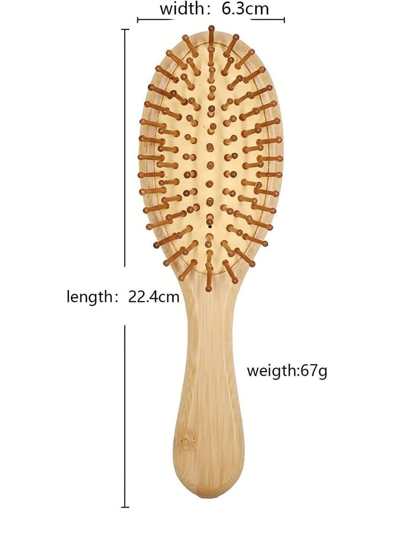 ChicAbode فرشاة شعر خشبية, فرشاة شعر الخيزران الخشب الطبيعي, تدليك فروة الرأس مكافحة فرشاة شعر ثابتة, فرشاة شعر طبيعية صديقة للبيئة, فرشاة شعر طبيعية صديقة للبيئة, فرشاة شعر طبيعية صديقة للبيئة - Image 2